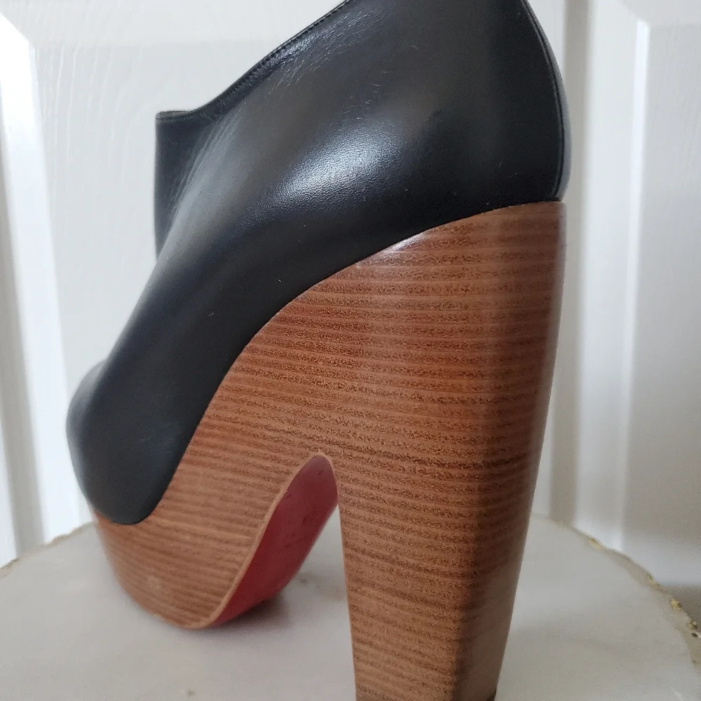 Christian Louboutin Black Leather Platforms